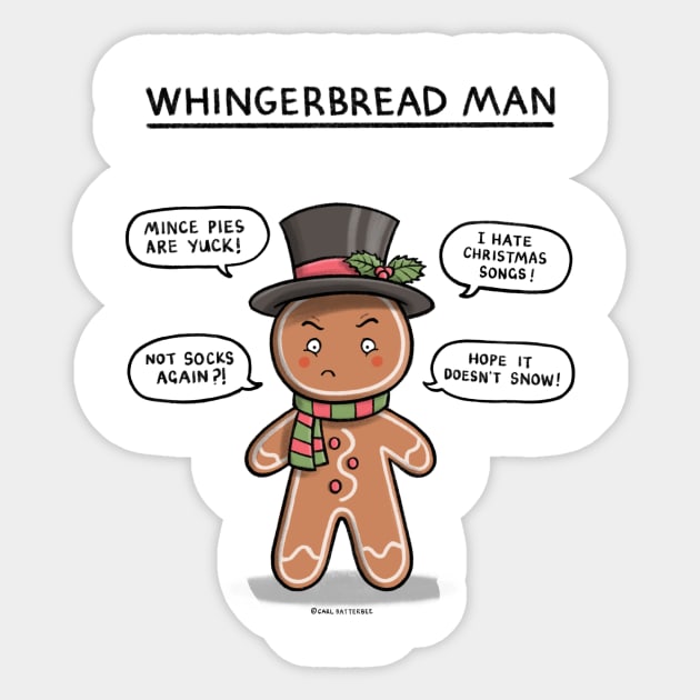 Whingerbread Man Sticker by CarlBatterbee